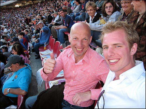 Vader en zoon Ripmeester in Camp Nou