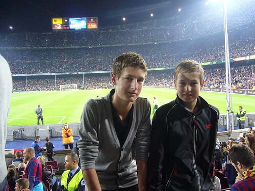 Familie Janssen in Camp Nou